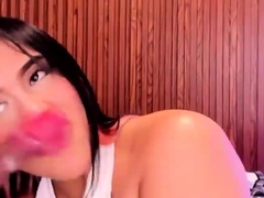 Skinny brunette MILF sucks and fucks a big cock