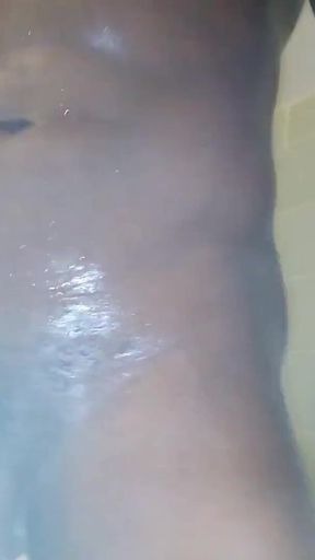 Nata4sex solo play in steaming hot bath