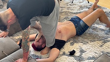 HARD Fag Humiliation - Foot Worship, Ball kicking/Slapping, Hard Slapping...