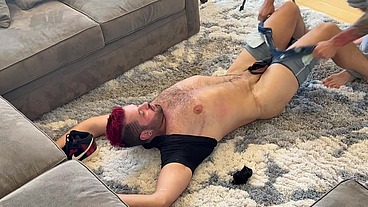 HARD Fag Humiliation - Foot Worship, Ball kicking/Slapping, Hard Slapping...