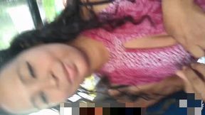 flashing myself on public transport. i love to show myself outdoors and in front of strangers