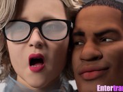 Sexy BBC fucks his sexy Trans secretary all over the office