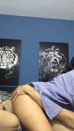 I ride my horny boyfriend's cock until I have an orgasm