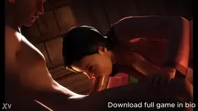 Brunette MILF deep throats and sucks big cock at work