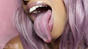 Longue Long Tongue Mouth Fetish Lollipop FULL VIDEO