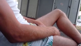 The guy masturbates in public. Extreme