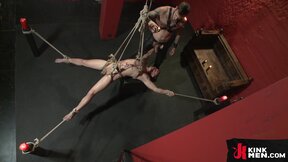 Wild gay BDSM and wax play