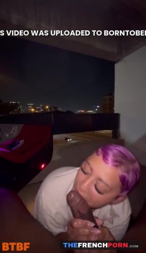 Experte En Fellation Baveuse Fait Cracher un BBC Tout Proche de lAutoroute POV Porno Vido porn video