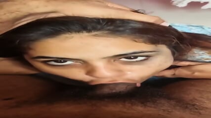 Indian Horny GF sucking Dick like lollipop