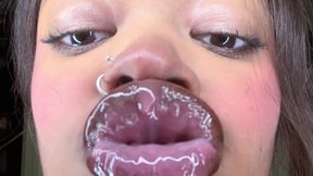 Lipgloss Fetish on Big Ebony Lips