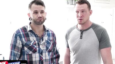 Twink Trade - Hot And Horny Stepdads Put On Costumes And Surprise Their Teen Twinks On The Couch