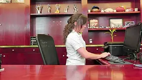 Brunette hottie wants a divorce so she fucks her lawyer