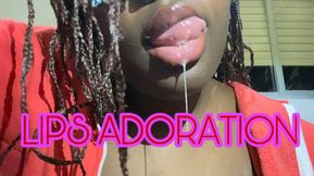 ASMR Lips, tongue and spiting adoration.