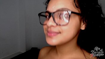 Amateur brunette Diana Marquez gets face-fucked while being recorded