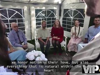 VIP4K. Cheerful Marriage is the Bride's Big Natural Titties