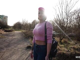 GERMAN SCOUT - French golden-haired Beauty Endy Doll with Big Love button and Breasts at Pick Up Casting Fuck