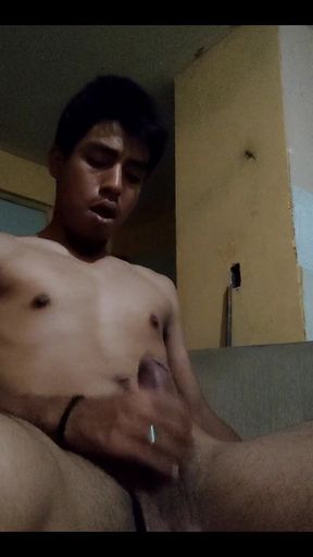 Smoking for a While Jerking off