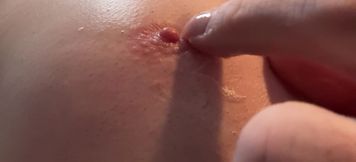 Sissy playing with boobs in shower