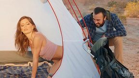 Sexy shemale Jade Venus has anal fuck while camping