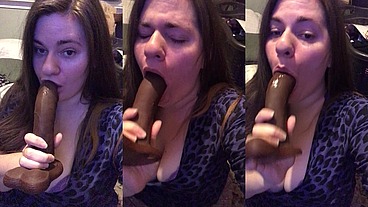 Dildo deepthroat practice...