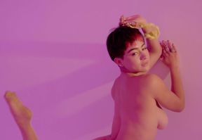 Busty Curvy Latina Teen DJ Strips Nude on Camera