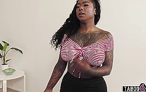 Curvy ebony stepaunt GoGo FukMe wants nephews big black dick inside