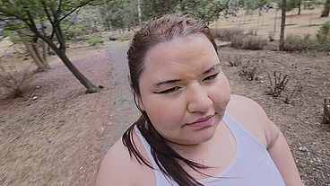 I love walking around in public with cum on my face and showing off my huge ass