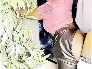 I TORE MY CONCUPISCENT STEPSISTER'S PANTIES AND DRILLED HER SO BADLY AT THE BALCONY