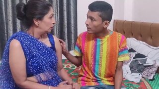 Mature Indian hottie ends up fucked by a young stud