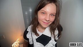 Teen 18+ Maid Exchange Sex For Cleaning Routine