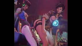 Overwatch Futa Dva x Futa Tracer