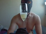 Drinking CUM in a champagne glass - Fetish - Gokkun