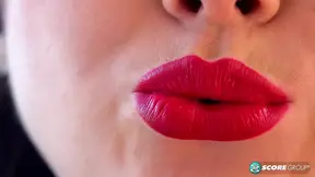 Sexy redhead Roxanne plays with big boobs on balcony