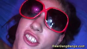 'Her First Intense Swinger Club Group Sex'