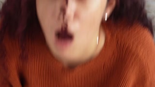 I made my stepdaughter's pussy cum from the tip of her clit / her moans filled the room.