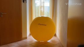 hot yellow gym ball non pop