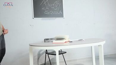 BUSTY Teacher MILF spied in the bathroom gets fucked by the cleaning man