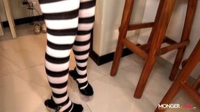 Cute Filipina maid gets fucked after her interview