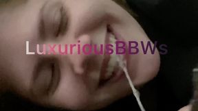 luxuriousbbws - noturbabymoms upclose sloppy ass bj