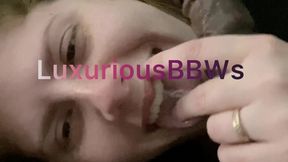 luxuriousbbws - noturbabymoms upclose sloppy ass bj