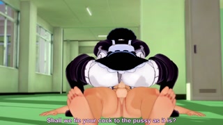 Sex with a Maid Bot in the Hallway | 3D Hentai