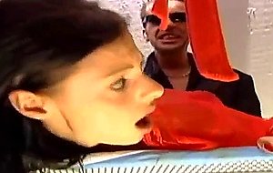 Olivia de treville  surprised ironing