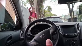 Punheta na rua para estudante na rua em público