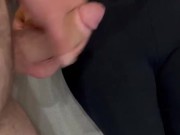 Cum on black legging