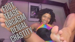 Foot Tease, Orgasm Denial Chastity