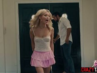 Tiny teen Emma Rosie drank large knob previous to coarse twat banging