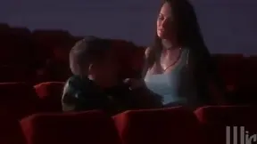 Sexy Brunette Hits Up Cinemas For An Unforgettable Group Sex Adventure