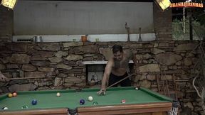 HOT BUSTY BLONDE FUCKED AT THE POOL TABLE