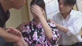Nana Kamiyama's Steamy Encounter with Her Husband’s Unexpected Visitors