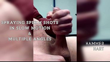Spraying Sperm Shots In Slow Motion &amp_ Multiple Angles